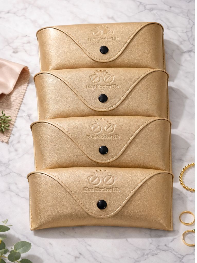 Fundas para gafas-Doradas y Azules